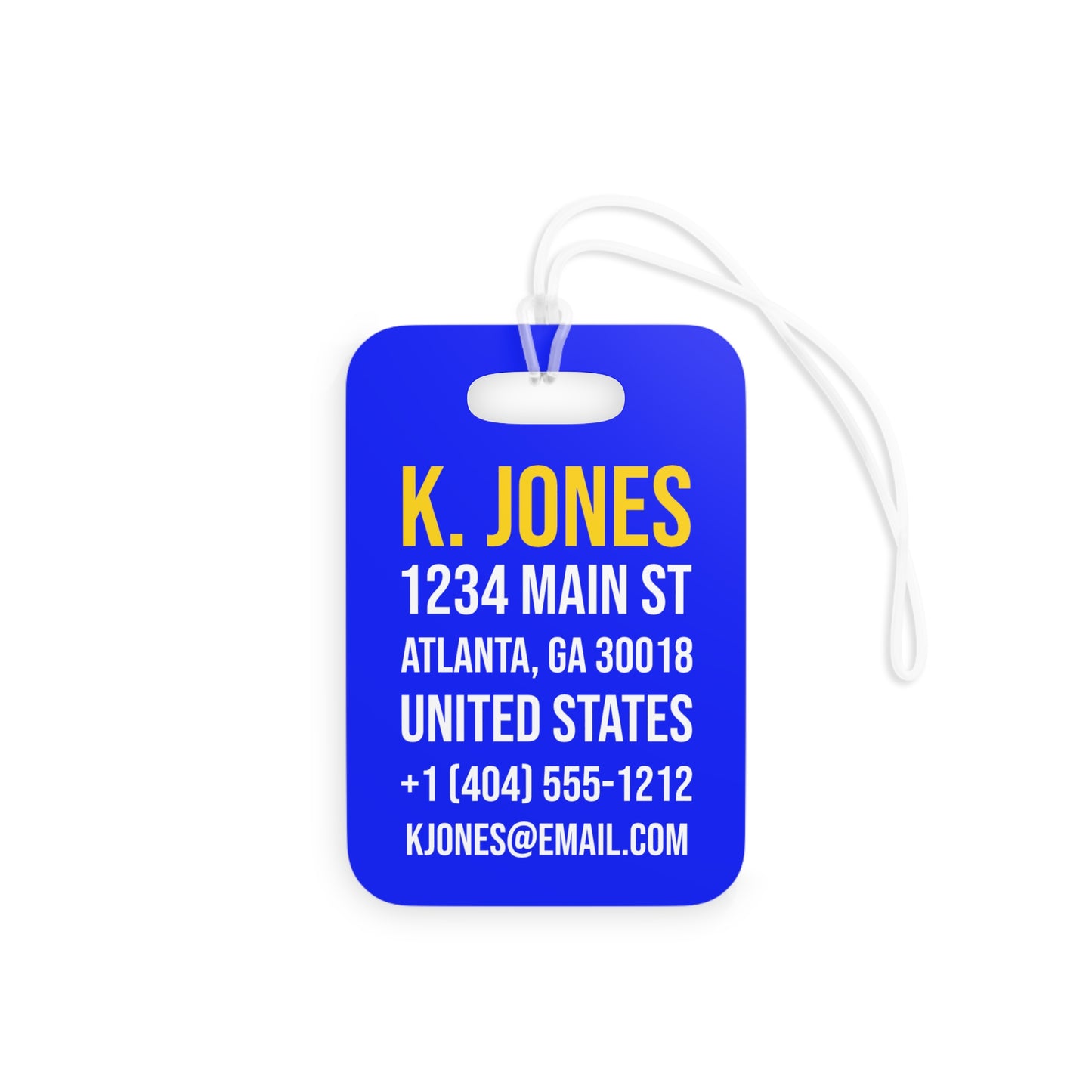 Personalized SGRho Bag Tag