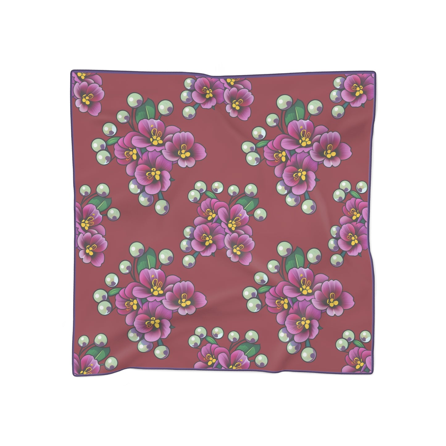 African Violets + Pearls Scarf