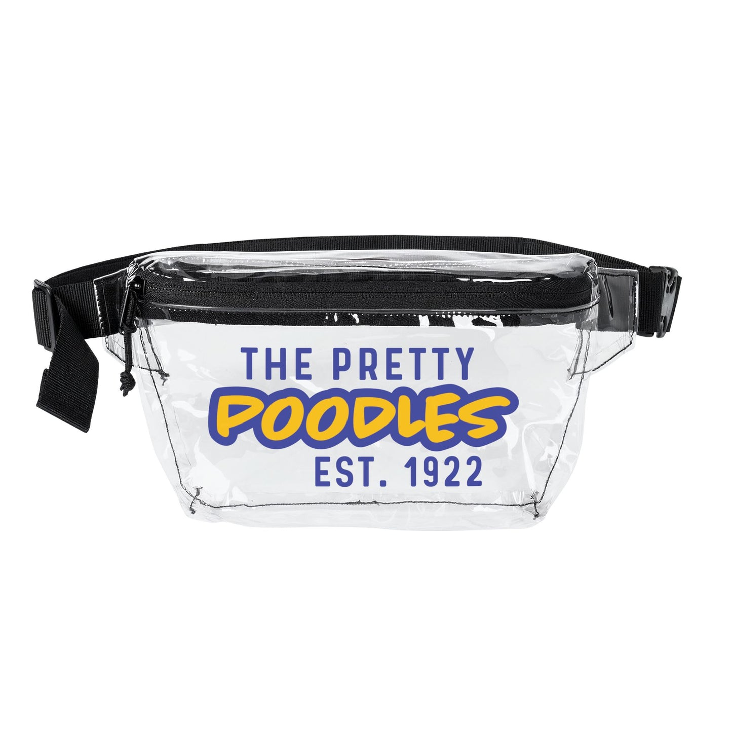 Pretty Poodles Est. 1922 Transparent Fanny Pack | Clear Belt Bag
