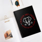 DST Elephant Icon Notebook - Red + White on Black