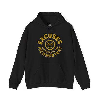 Excuses Hoodie | Gold on Black