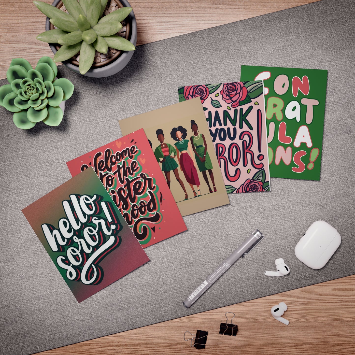 AKA Themed Greeting Card 5-Pack