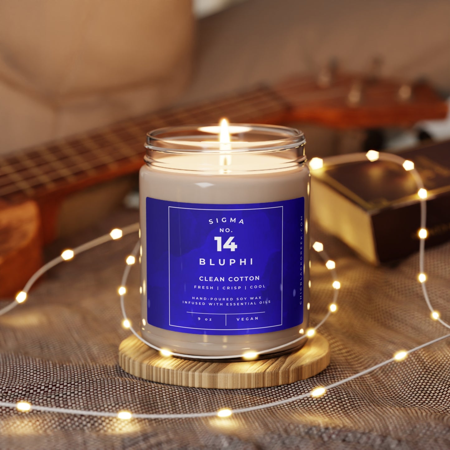 No. 14 Sigma Bluphi Candle | Clean Cotton