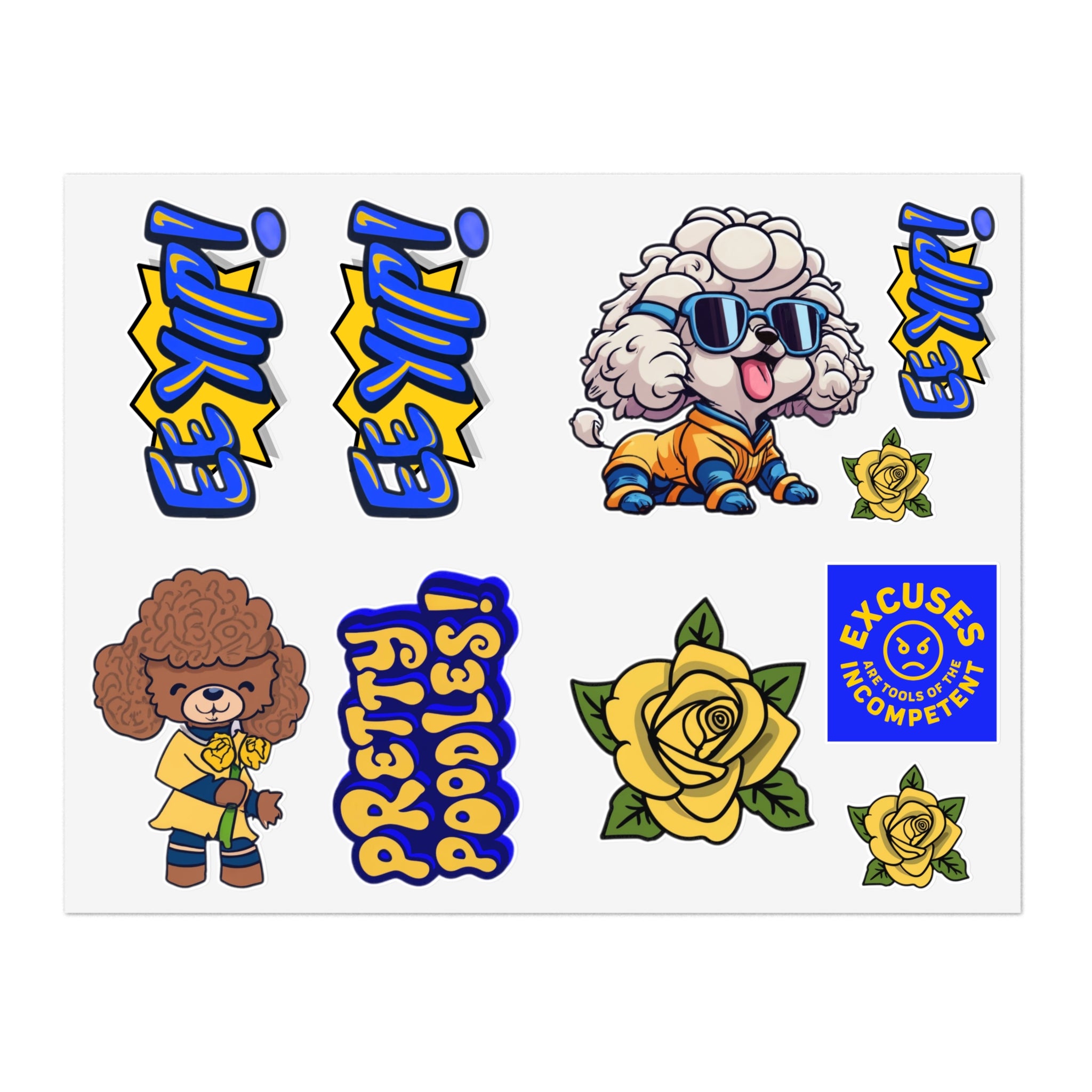 SG Rho Themed Sticker Sheet – Chic Black Greek