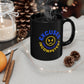 Excuses Mug Blue + Gold on Black