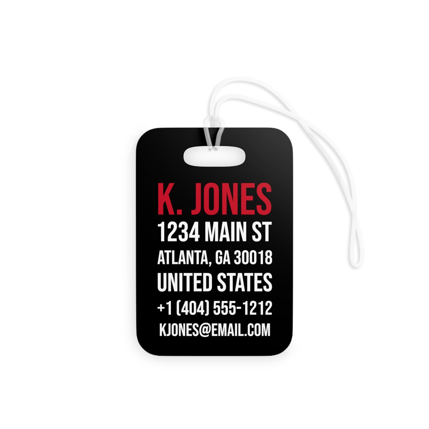 Personalized DST Yard Running Redz Bag Tag