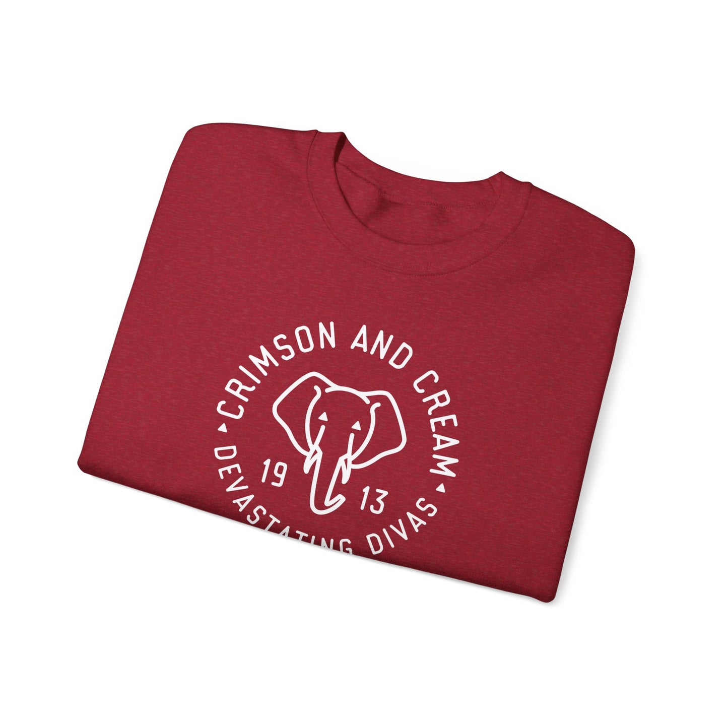 Delta Elephant Icon | Red Crew Sweatshirt