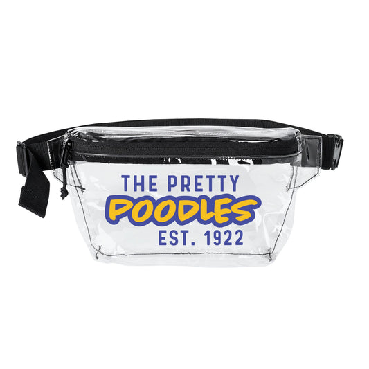 Pretty Poodles Est. 1922 Transparent Fanny Pack | Clear Belt Bag