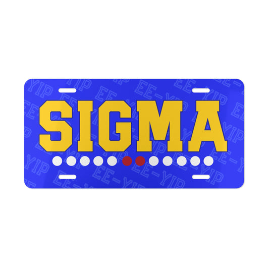 SIGMA Vanity License Plate