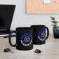 Excuses Mug - Blue + White on Black