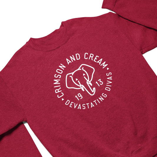 C&C Elephant Icon | Red Crew Sweatshirt