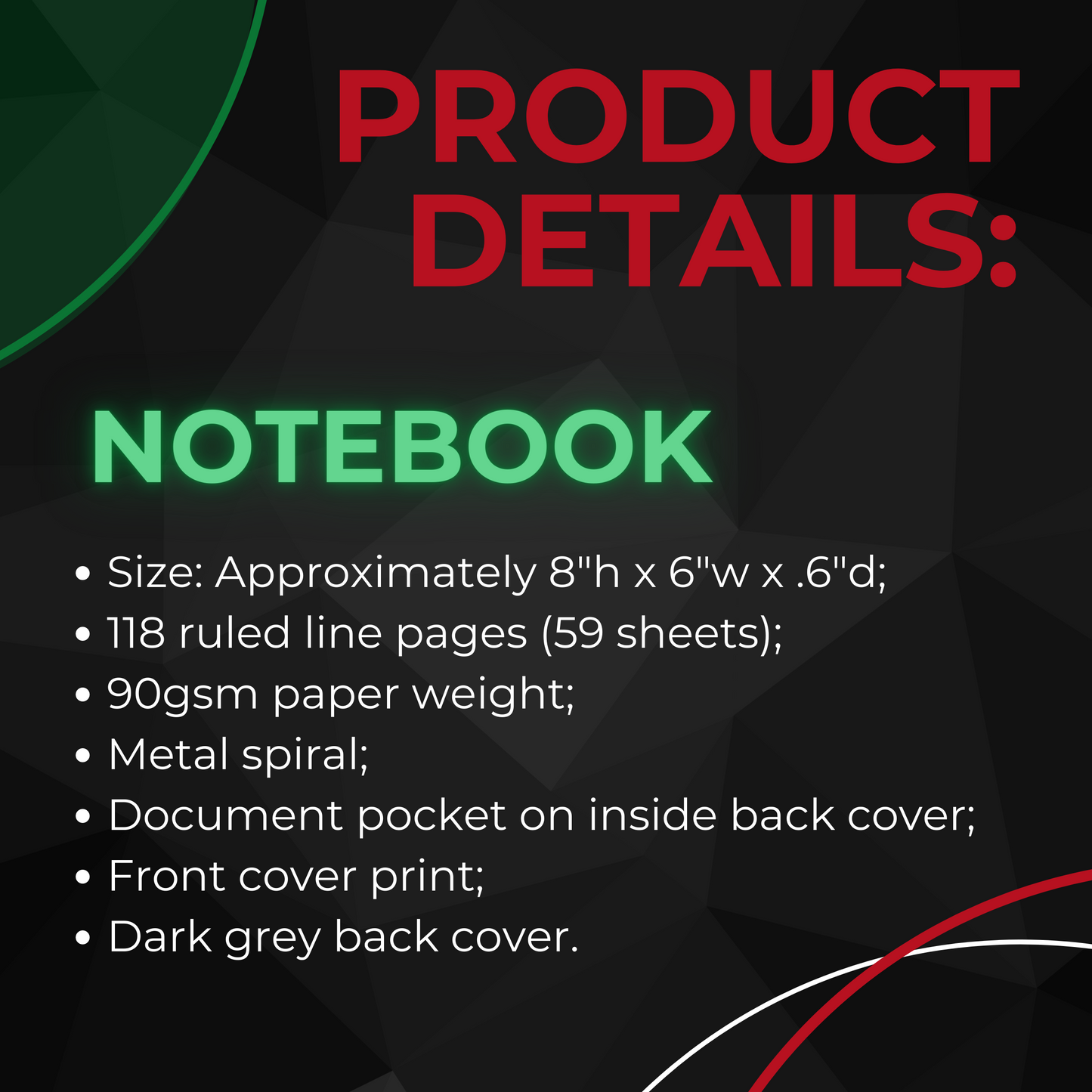 DST Elephant Icon Mini Notebook - Black