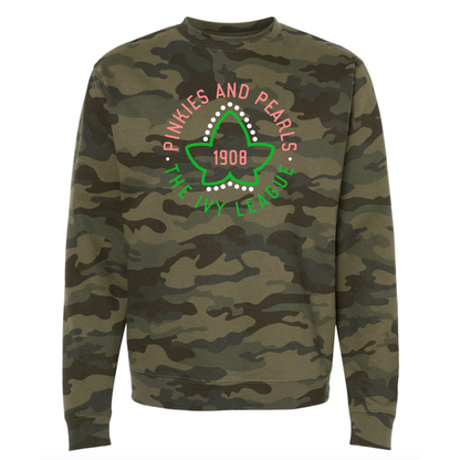 P&P Ivy Leaf Icon | Camo Crew Sweatshirt